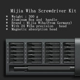 Xiaomi Mijia Screwdrive Kit 24 Wiha Daily Use Precision Magnetic Bits Screw Driver Set AL Box